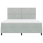vidaXL Letto con Rete a Molle e Materasso & Luce LED Grigio Chiaro 180x200 cm Velluto vidaXL Letto con Rete a Molle e Materasso & Luce LED Grigio Chiaro 180x200 cm Velluto