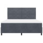 vidaXL Letto Box Spring con Materasso e LED Grigio Scuro 180x200 cm Velluto vidaXL Letto Box Spring con Materasso e LED Grigio Scuro 180x200 cm Velluto