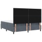 vidaXL Letto Box Spring con Materasso e LED Grigio Scuro 180x200 cm Velluto vidaXL Letto Box Spring con Materasso e LED Grigio Scuro 180x200 cm Velluto