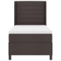vidaXL Letto con Molle e Materasso & LED Marrone Scuro 80x200 cm in Tessuto