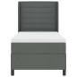 vidaXL Letto a Molle con Materasso & LED Grigio Scuro 90x200 cm in Tessuto