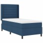 vidaXL Letto con molle e materasso & LED blu 90x200 cm tessuto