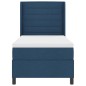 vidaXL Letto con molle e materasso & LED blu 90x200 cm tessuto