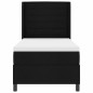 vidaXL Letto Box Spring con Materasso e LED Nero 100 x 200 cm in Tessuto. vidaXL Letto Box Spring con Materasso e LED Nero 100 x 200 cm in Tessuto.