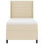 vidaXL Letto con box, materasso e LED crema, 100 x 200 cm, in tessuto. vidaXL Letto con box, materasso e LED crema, 100 x 200 cm, in tessuto.