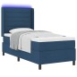 vidaXL Letto con Molle e Materasso e LED Blu 100x200 cm in Tessuto vidaXL Letto con Molle e Materasso e LED Blu 100x200 cm in Tessuto