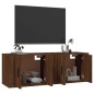 Mobili Porta TV a Parete 2 pz Rovere Marrone 57x34,5x40 cm Mobili Porta TV a Parete 2 pz Rovere Marrone 57x34,5x40 cm