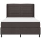 vidaXL Letto a molle con materasso e LED marrone scuro 160x200 cm in tessuto
