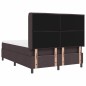 vidaXL Letto a molle con materasso e LED marrone scuro 160x200 cm in tessuto