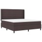 vidaXL Letto con molle, materasso e LED marrone scuro 180x200 cm in tessuto vidaXL Letto con molle, materasso e LED marrone scuro 180x200 cm in tessuto