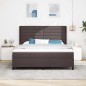 vidaXL Letto con molle, materasso e LED marrone scuro 180x200 cm in tessuto vidaXL Letto con molle, materasso e LED marrone scuro 180x200 cm in tessuto