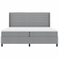 vidaXL Letto con molle e materasso grigio chiaro, 200x200 cm, tessuto