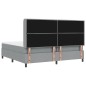 vidaXL Letto con molle e materasso grigio chiaro, 200x200 cm, tessuto
