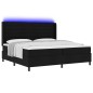 vidaXL Letto con Molle e Materasso & LED Nero 200x200 cm in Tessuto