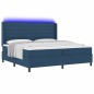 vidaXL Letto con molla e materasso & LED blu 200x200 cm in tessuto vidaXL Letto con molla e materasso & LED blu 200x200 cm in tessuto