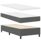 vidaXL Letto con molle e materasso LED grigio scuro, 80x200 cm, in tessuto vidaXL Letto con molle e materasso LED grigio scuro, 80x200 cm, in tessuto