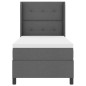 vidaXL Letto con molle e materasso LED grigio scuro, 80x200 cm, in tessuto vidaXL Letto con molle e materasso LED grigio scuro, 80x200 cm, in tessuto