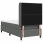 vidaXL Letto con molle e materasso LED grigio scuro, 80x200 cm, in tessuto vidaXL Letto con molle e materasso LED grigio scuro, 80x200 cm, in tessuto