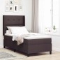vidaXL Letto con molle e materasso & LED marrone scuro 90x200 cm in tessuto vidaXL Letto con molle e materasso & LED marrone scuro 90x200 cm in tessuto