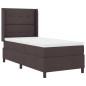 vidaXL Letto con molle e materasso & LED marrone scuro 90x200 cm in tessuto vidaXL Letto con molle e materasso & LED marrone scuro 90x200 cm in tessuto