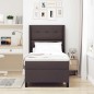 vidaXL Letto con molle e materasso & LED marrone scuro 90x200 cm in tessuto vidaXL Letto con molle e materasso & LED marrone scuro 90x200 cm in tessuto
