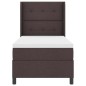vidaXL Letto con molle e materasso & LED marrone scuro 90x200 cm in tessuto vidaXL Letto con molle e materasso & LED marrone scuro 90x200 cm in tessuto