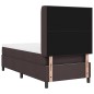 vidaXL Letto con molle e materasso & LED marrone scuro 90x200 cm in tessuto vidaXL Letto con molle e materasso & LED marrone scuro 90x200 cm in tessuto
