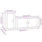 Set Mobili Porta TV 2 pz Rovere Fumo in Legno Multistrato Set Mobili Porta TV 2 pz Rovere Fumo in Legno Multistrato