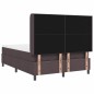 vidaXL Letto a Molle con Materasso e LED Marrone Scuro 140x200 cm vidaXL Letto a Molle con Materasso e LED Marrone Scuro 140x200 cm