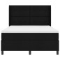 vidaXL Letto con Molle e Materasso & LED Nero 160x200 cm, in tessuto
