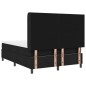 vidaXL Letto con Molle e Materasso & LED Nero 160x200 cm, in tessuto