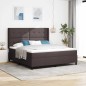 vidaXL Letto a molle con materasso e LED marrone scuro 180x200 cm vidaXL Letto a molle con materasso e LED marrone scuro 180x200 cm