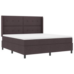 vidaXL Letto a molle con materasso e LED marrone scuro 180x200 cm