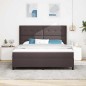 vidaXL Letto a molle con materasso e LED marrone scuro 180x200 cm vidaXL Letto a molle con materasso e LED marrone scuro 180x200 cm
