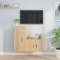 Set di Mobili Porta TV 2 pz Rovere Sonoma in Legno Multistrato Set di Mobili Porta TV 2 pz Rovere Sonoma in Legno Multistrato