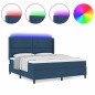 vidaXL Letto con molle e materasso & LED blu 180x200 cm in tessuto vidaXL Letto con molle e materasso & LED blu 180x200 cm in tessuto