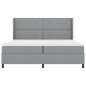 vidaXL Letto Box Spring con materasso e LED grigio chiaro 200x200 cm, in tessuto vidaXL Letto Box Spring con materasso e LED grigio chiaro 200x200 cm, in tessuto