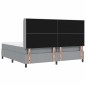 vidaXL Letto Box Spring con materasso e LED grigio chiaro 200x200 cm, in tessuto vidaXL Letto Box Spring con materasso e LED grigio chiaro 200x200 cm, in tessuto