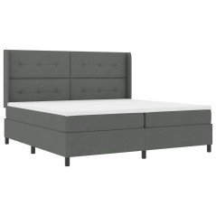 vidaXL Letto box con materasso e LED grigio scuro 200x200 cm in tessuto