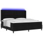 vidaXL Letto a Molle con Materasso & LED Nero 200x200 cm in Tessuto vidaXL Letto a Molle con Materasso & LED Nero 200x200 cm in Tessuto