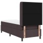 vidaXL Letto a Molle con Materasso e LED Marrone Scuro 80x200 cm in Tessuto