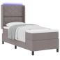 vidaXL Letto a box con materasso e LED in Taupe, 80x200 cm in tessuto vidaXL Letto a box con materasso e LED in Taupe, 80x200 cm in tessuto