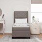 vidaXL Letto a box con materasso e LED in Taupe, 80x200 cm in tessuto vidaXL Letto a box con materasso e LED in Taupe, 80x200 cm in tessuto