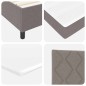 vidaXL Letto a box con materasso e LED in Taupe, 80x200 cm in tessuto vidaXL Letto a box con materasso e LED in Taupe, 80x200 cm in tessuto