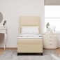 vidaXL Letto con molle e materasso e LED Crema 80x200 cm in tessuto vidaXL Letto con molle e materasso e LED Crema 80x200 cm in tessuto