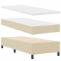 vidaXL Letto con molle e materasso e LED Crema 80x200 cm in tessuto vidaXL Letto con molle e materasso e LED Crema 80x200 cm in tessuto