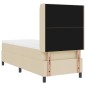vidaXL Letto con molle e materasso e LED Crema 80x200 cm in tessuto vidaXL Letto con molle e materasso e LED Crema 80x200 cm in tessuto