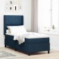 vidaXL Letto con molle e materasso con luce LED blu, 80x200 cm, tessuto vidaXL Letto con molle e materasso con luce LED blu, 80x200 cm, tessuto