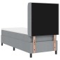 vidaXL Letto a Molle con Materasso e Luce LED Grigio Chiaro 90x190 cm in Tessuto