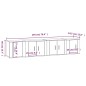 Set di Mobili Porta TV 4 pz Rovere Fumo in Legno Multistrato Set di Mobili Porta TV 4 pz Rovere Fumo in Legno Multistrato